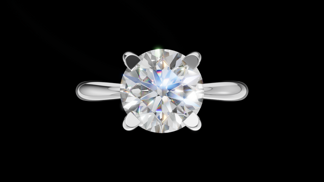 Media Caña Ilusión 1.00ct Round - Oro Blanco - Imagen 1