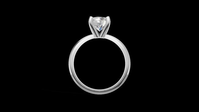 Media Caña Ilusión 1.00ct Round - Oro Blanco - Imagen 2