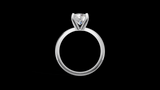 Media Caña Ilusión 1.00ct Round - Oro Blanco - Imagen 2