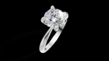 Media Caña Ilusión 1.00ct Round - Oro Blanco - Imagen 3