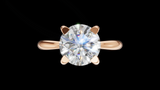 Media Caña Ilusión 1.00ct Round - Oro Rosa - Imagen 1