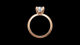Media Caña Ilusión 1.00ct Round - Oro Rosa - Imagen 2