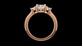 Trio Catedral 1ct Emerald - Oro Rosa - Imagen 2