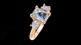 Trio Catedral 1ct Emerald - Oro Rosa - Imagen 3