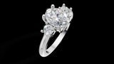 Trio Catedral 1ct Oval - Oro Blanco - Imagen 3