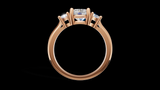 Trio Catedral 1ct Round - Oro Rosa - Imagen 2